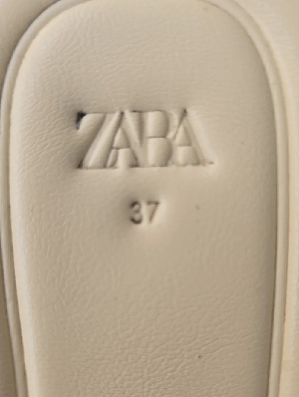 ZARA Platform Cream Slide Sandals 7/37